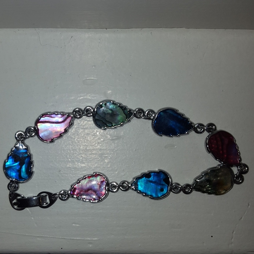 Colorful Gem Silver Bracelet
